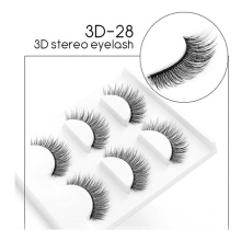 Hot cosmetics 3 pairs in 1 3D mink false eye lashes with packing private label false eyelashes